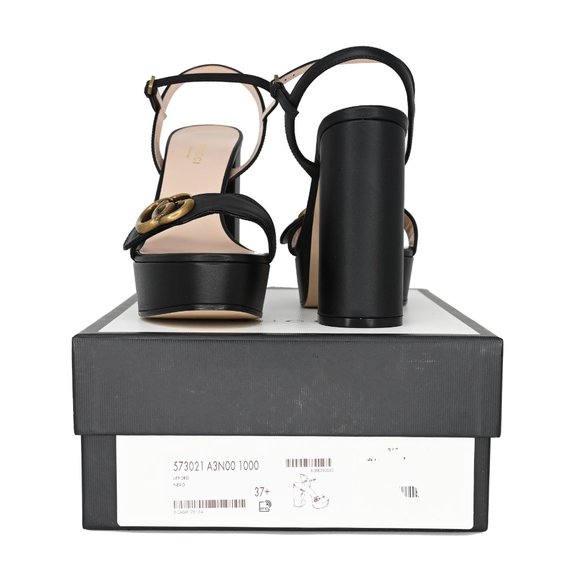 Gucci Women's 573021 GG Marmont Leather Platform Sandals - Picture 7 of 16